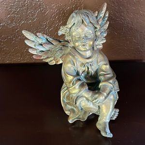 Gold cherub home accent